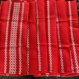 Set of six napkins in cotton / linen vintage dimension: height -52cm- width -48cm-
