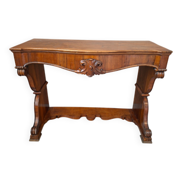 Console Ancienne Raffinée en Noyer – Époque Charles X (environ 1825)
