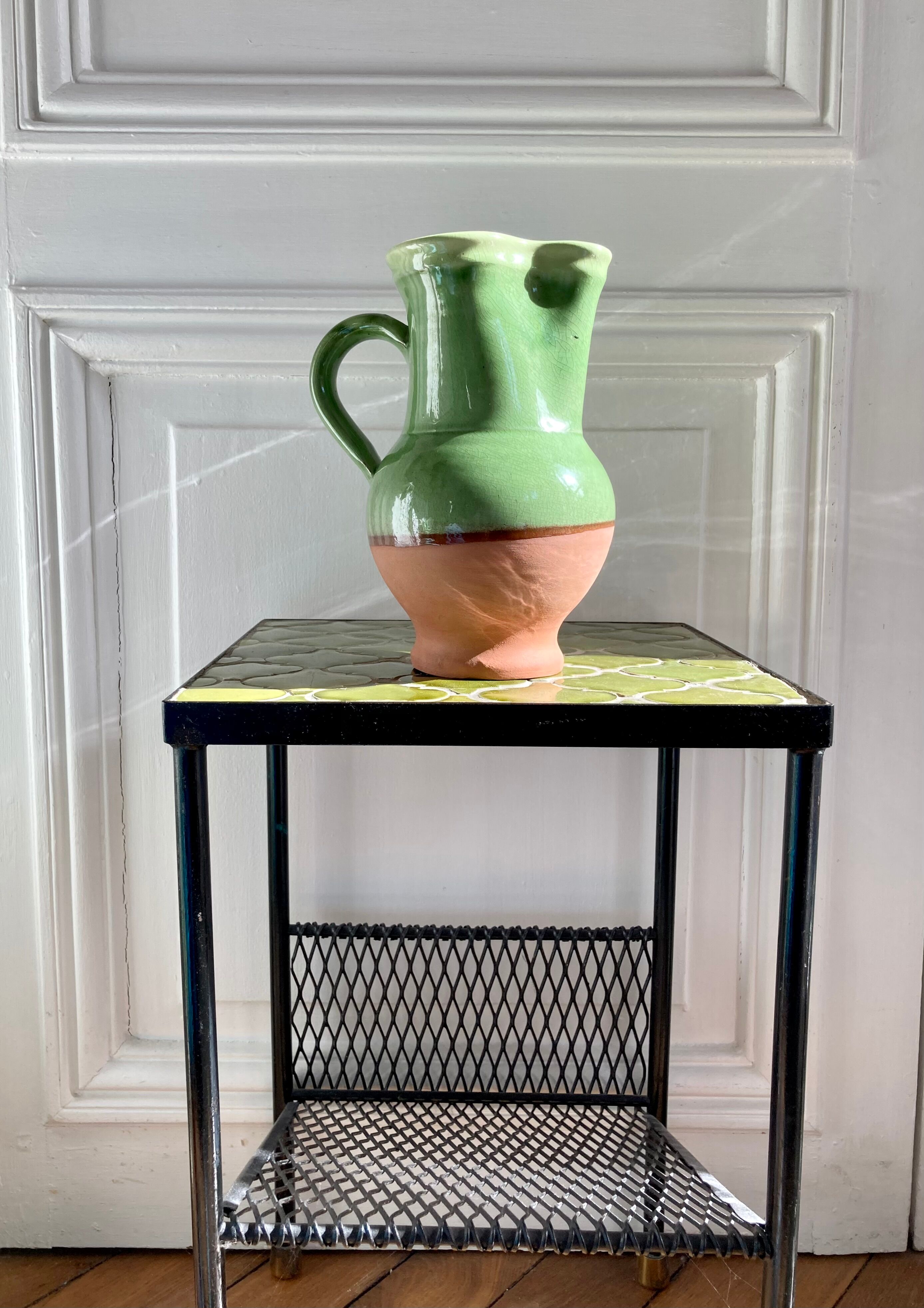 Pitcher jug in glazed terracotta