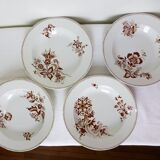 Set of 4 vintage deep plates from Sarreguemines, Danish model 210429.