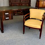 Makassar desk and its armchair, twentieth century