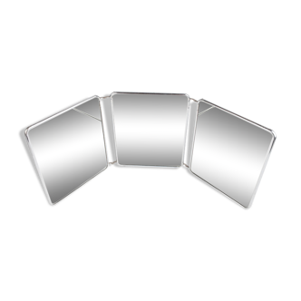 Miroir barbier triptyque  78,5 cm x 30,5 cm vintage