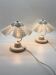 Paire de lampes de table à abat-jour plissé – 1980s