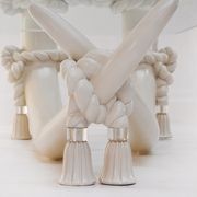 Hollywood regency style faux tusk coffee table, 1980s