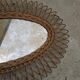 Vintage sun mirror in rattan 63x64cm