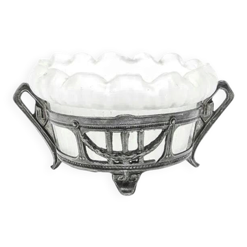 A4F Sugar Bowl in Secessionist Style with Opaline Insert