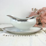 Vintage saucière porcelaine limoges silver made in france