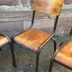 Set of 4 mismatched chairs vintage school mullca communities