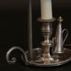 Lampe bouillotte bronze argenté tôle XIXème siècle