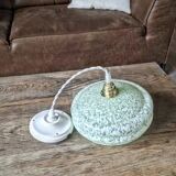 Vintage glass pendant light from Clichy