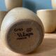 Set of 7 vintage stoneware cups, Grès CNP Village France