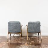 Customizable Pair Of Restored Mid Century "Bunny" Armchairs, 1970's