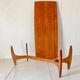 Midcentury Modern Big Wood Sofa Table, Italy 1960