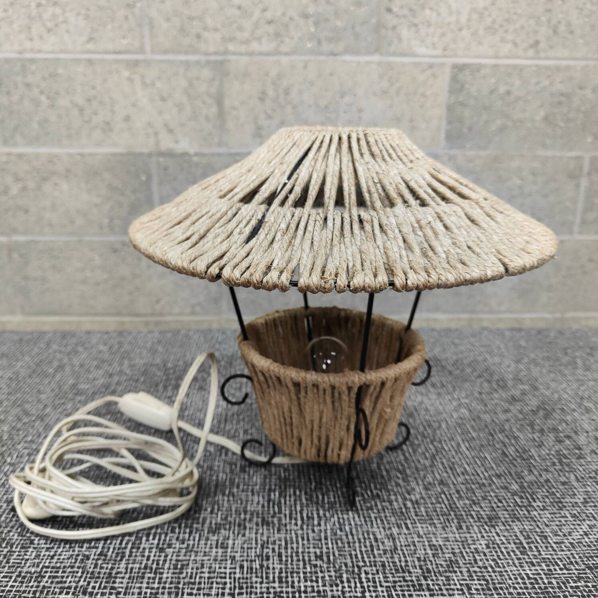 Metal and rope lamp 1960