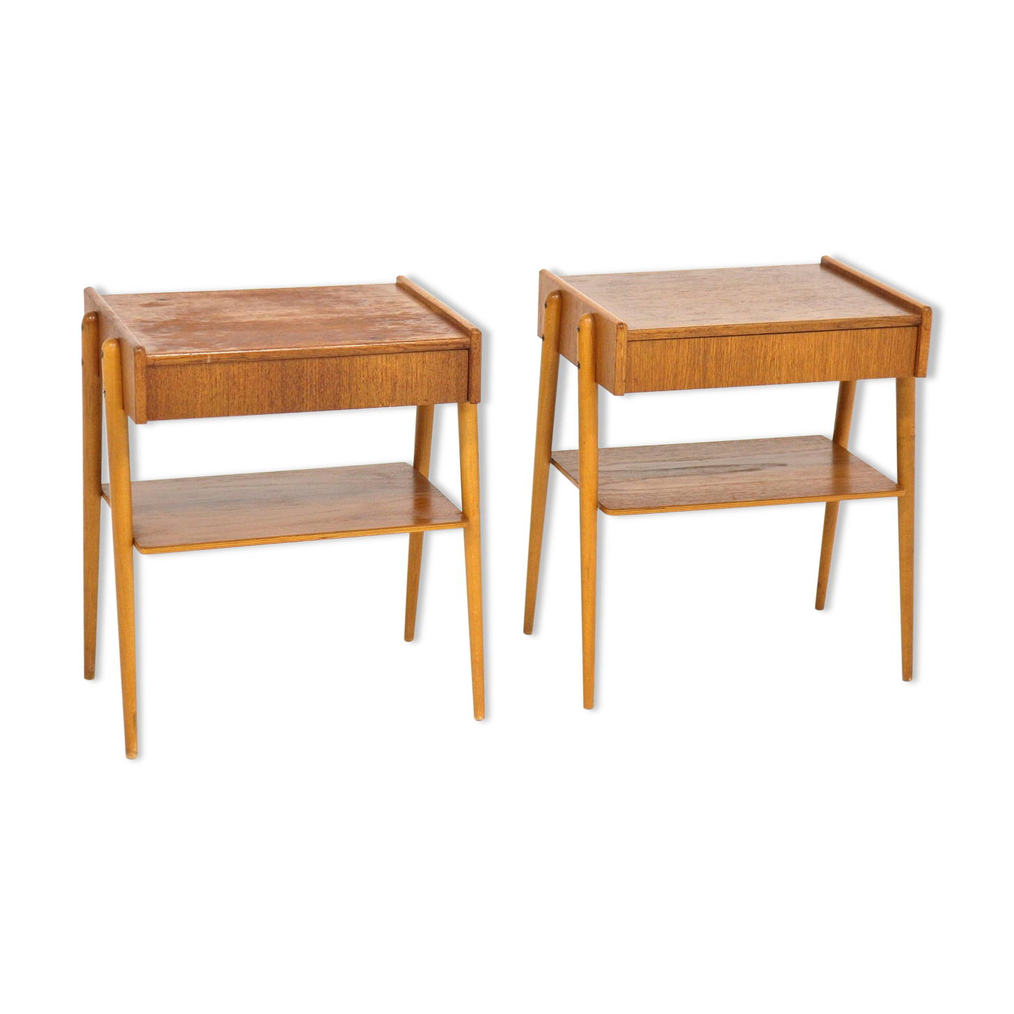 Set de 2 tables de chevet en teck, Carlström, Suède, 1960