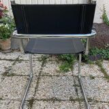 Vintage armchair in black leather