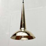 Danish mid-century brass cone pendant lamps, 1950s, set of 2.