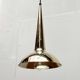 Danish mid-century brass cone pendant lamps, 1950s, set of 2.