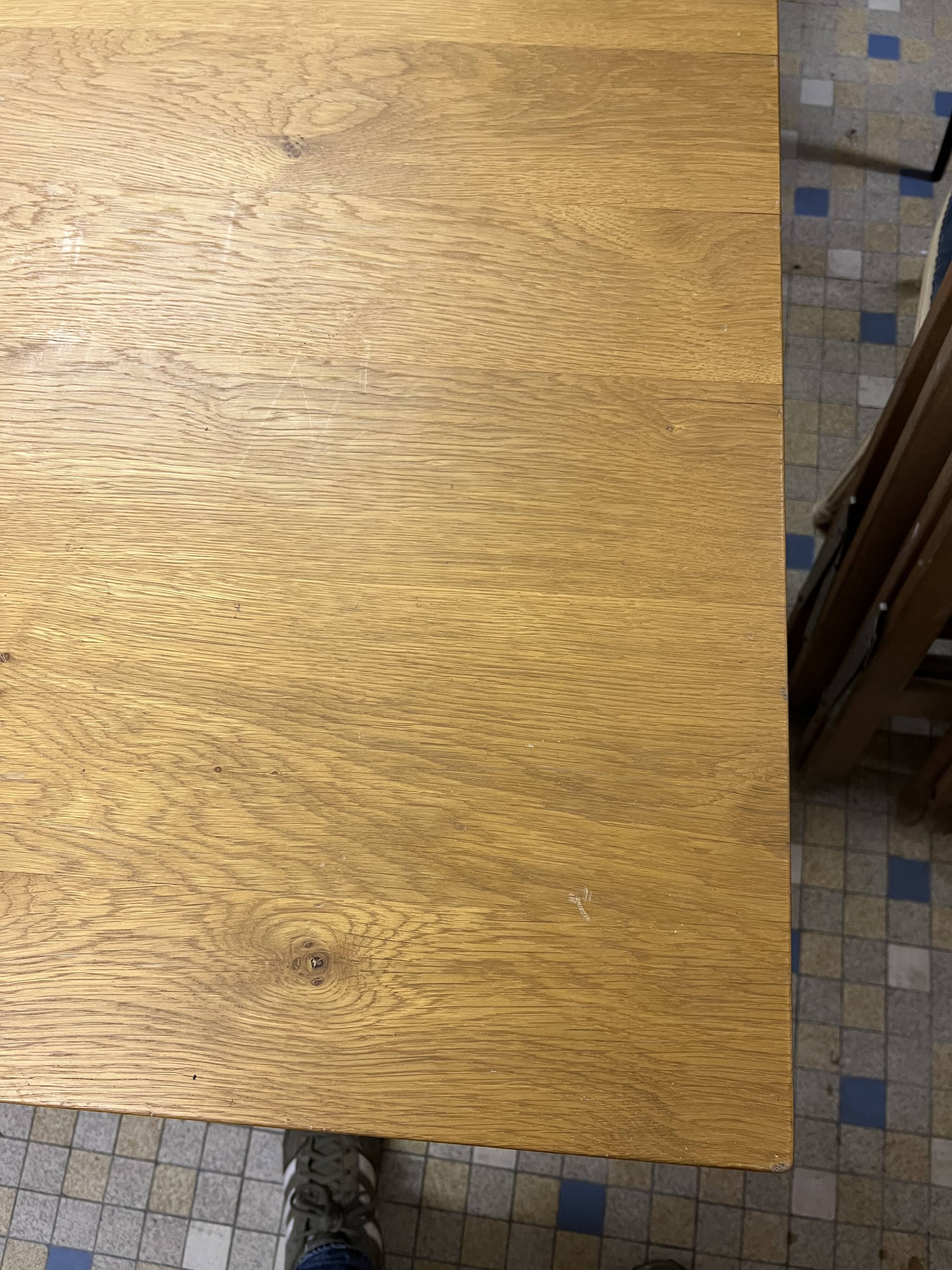 Solid oak farm table and benches