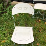 Metal folding garden chairs