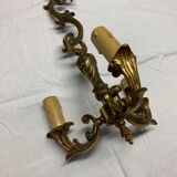 Louis XV style wall lamp in gilded bronze