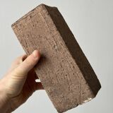 Rectangular ceramic vase in brutalist style