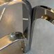 Table basse double plateau verre chrome style Bauhaus vintage 1970