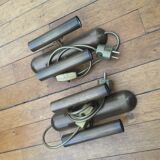 Pair of modernist style sconces bauhaus bronze color