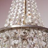 Old Swedish silvered bronze chandelier circa 1920
