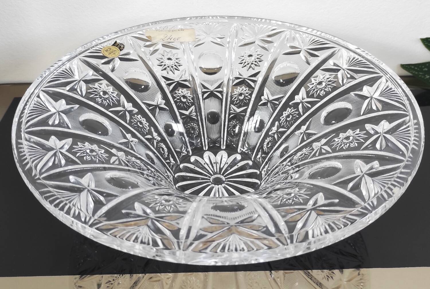 Large cut crystal bowl (Italy - Vintage)