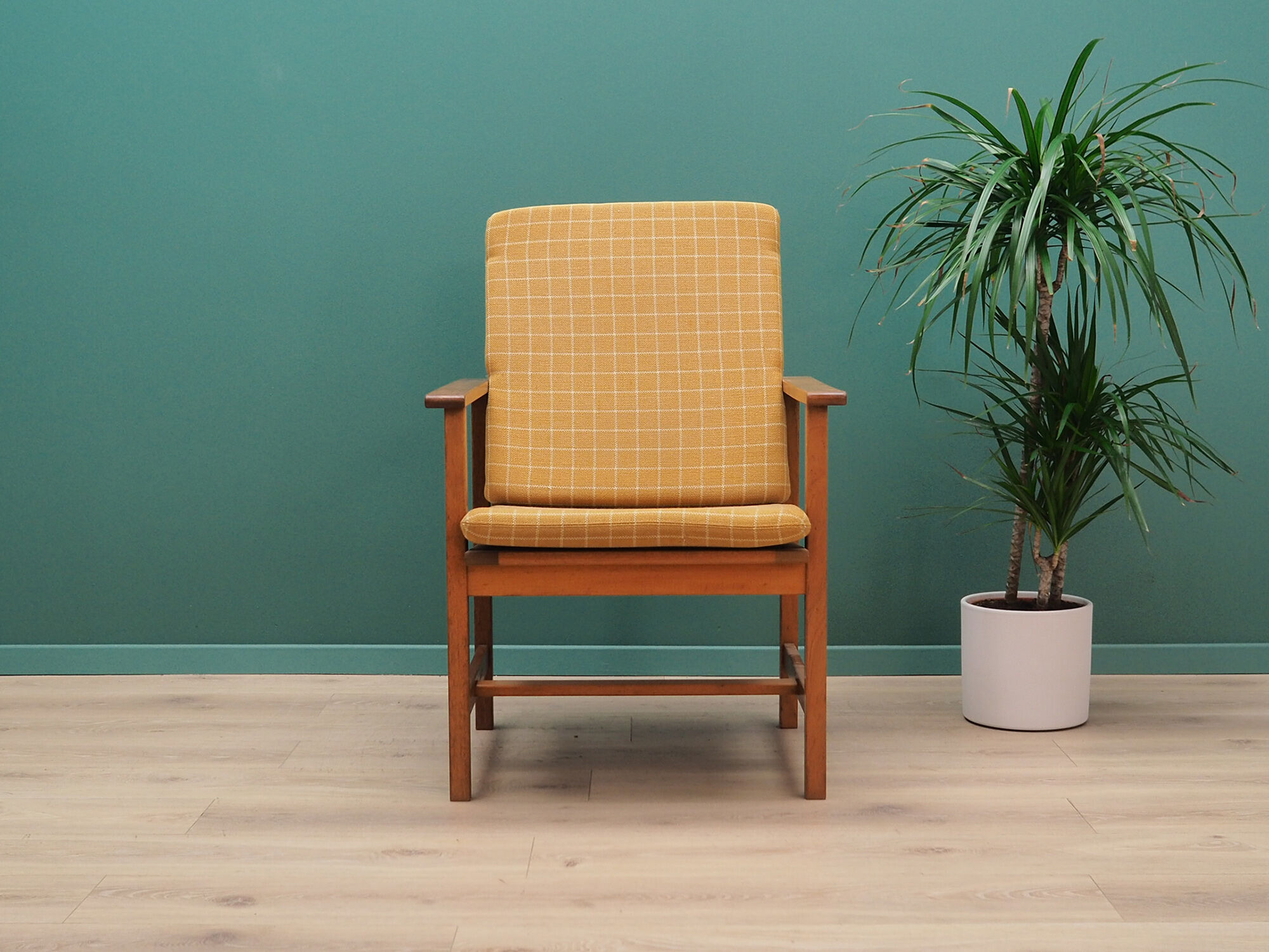 Yellow armchair, Danish design, 1970s, designer: Børge Mogensen