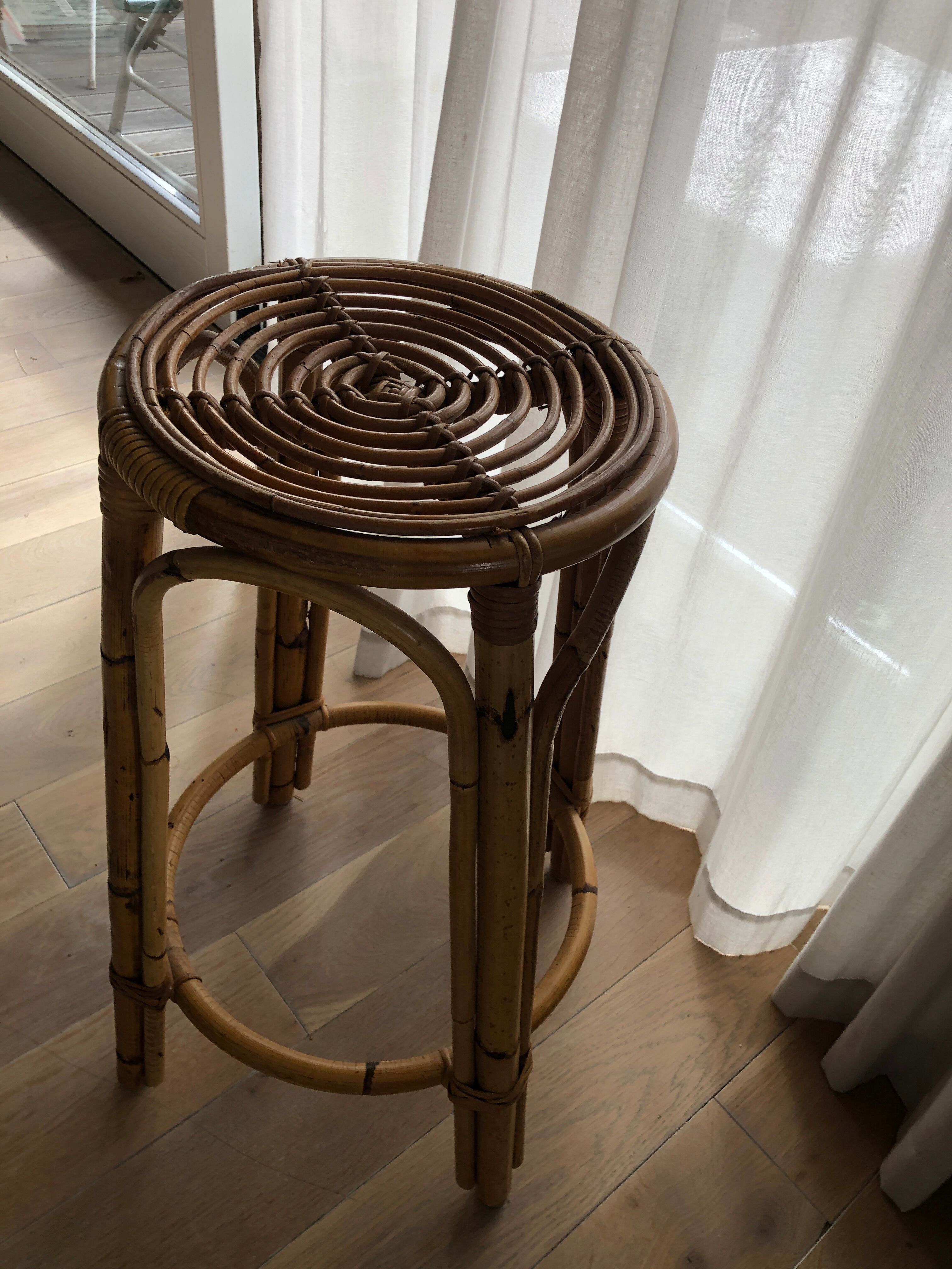 Barstool wicker bamboo