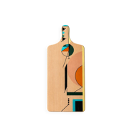 Handmade Resin Serving Board, Geometric Cheese Board, Wood & Resin Charcute