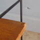 Wall shelve in black metal and the 1960s teak