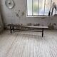 Dark patinated 1900 bench 220cm