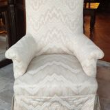 Ancien fauteuil crapaud bergère