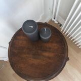 Wooden round side table