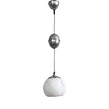 Pendant lamp, chrome, New look, Elektroinstala Děčín, Czechoslovakia, 1950s.
