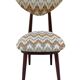 'Heart' Chair Mid-Century Modern, Yellow Velvet Gaston Daniela Jacquard, Dark Wood, Europe 1960s
