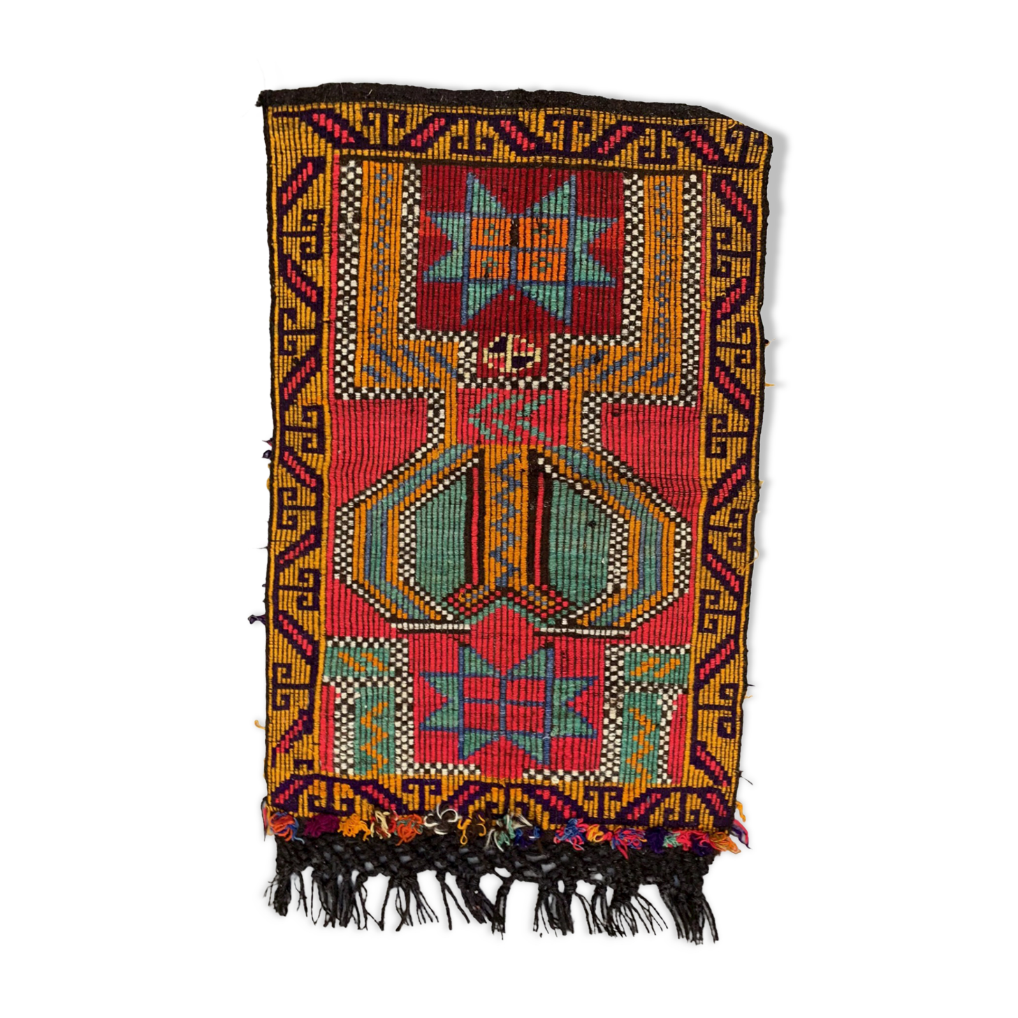 Small Vintage Turkish Kilim Rug 126x75 cm Wool Kelim