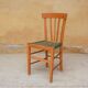 Wooden and rattan countryside canne chair