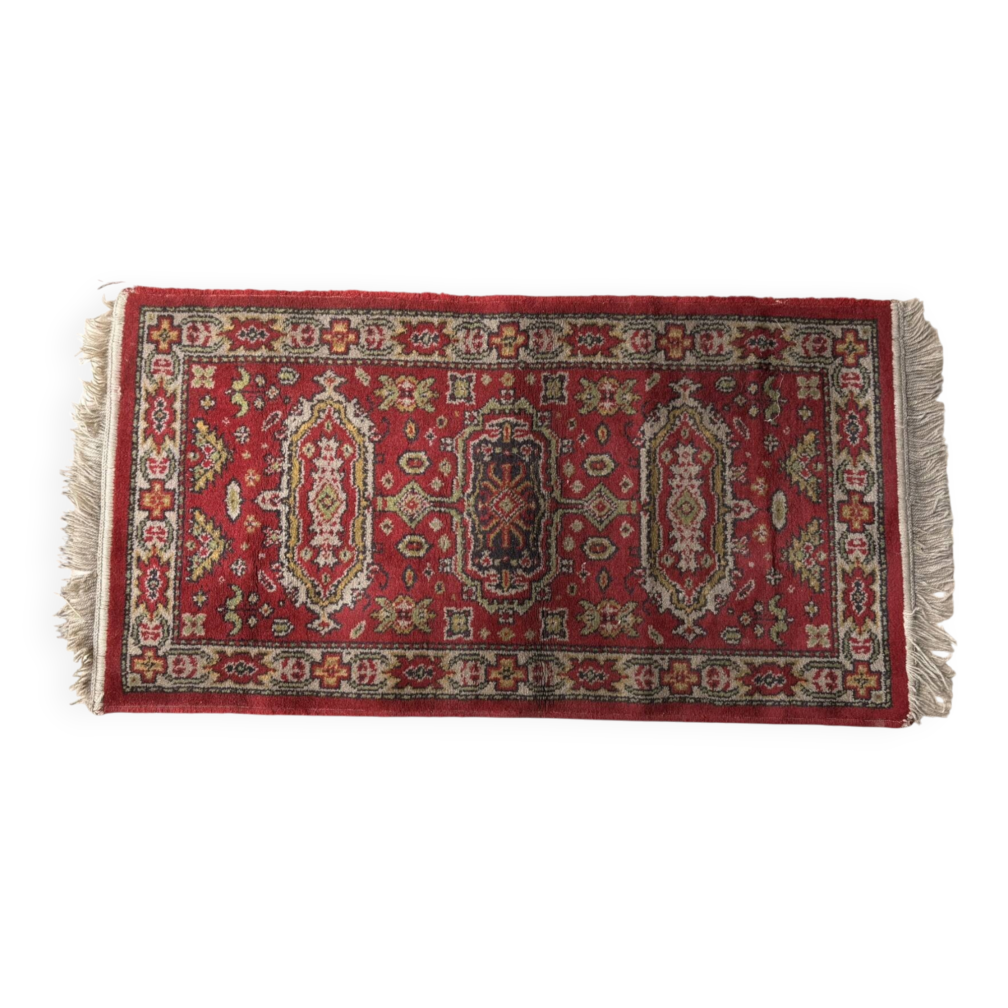 Ancien Tapis Rouge Shirvan Kasak Turc Oriental Orient Anatolie