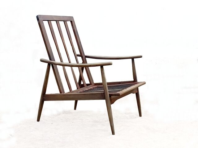 Vintage Scandinavian 1960s boomerang armchair