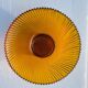 Vintage wavy amber glass fruit bowl, 1970s