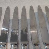 12 silver plated table knives, Christofle Atlantide model
