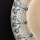 8 assiettes plates Longwy anciennes bleues grises modèle primevère 1900