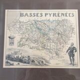 Ancient region engraving "the low pyrenees"