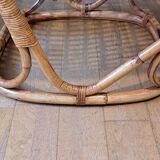 Rattan armchair by Tito Agnoli