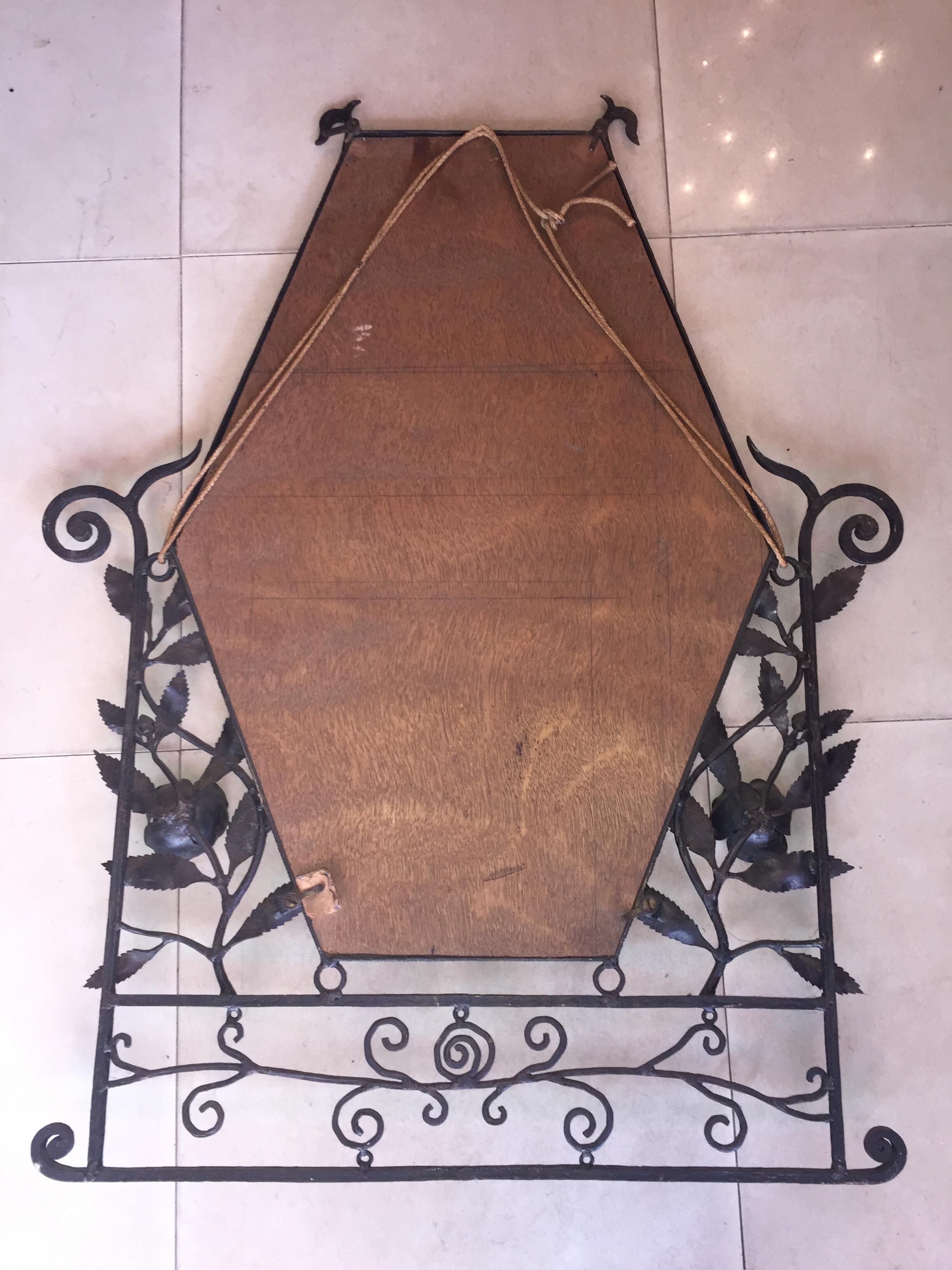 Wrought iron mirror