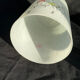 Vintage lamp, white glass, hand painted